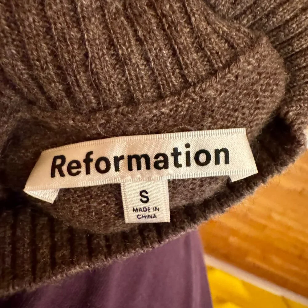 Reformation Cashmere Turtleneck Sweater/Tank (size S) - Picture 7 of 9